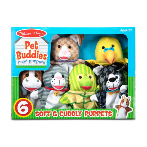 Set 6 papusi de mana Animale de companie - Melissa & Doug - imagine 9